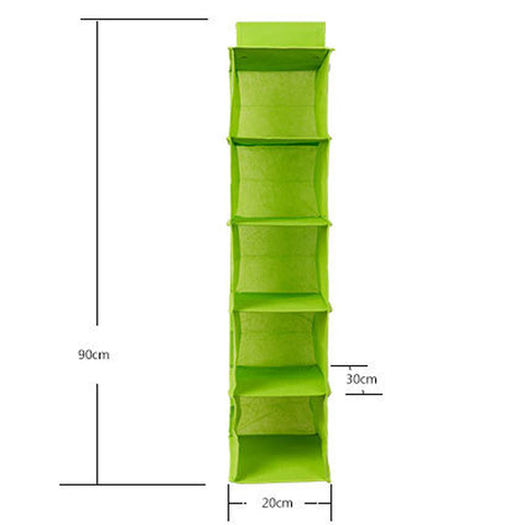 5-Shelf Hanging Clothes Organizer | Wardrobe Storage Rack