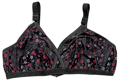 4-Piece Women's Printed Bra & Brief Set – Soft Jersey Everyday Underwear