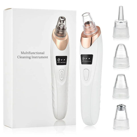 5in1 Blackhead Remover Machine Rechargeable | Face Vacuum Derma Suction With 5 Heads | Blackhead Removing Machine