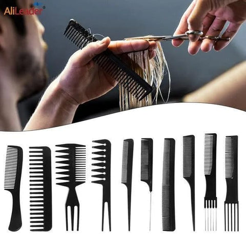 10-Piece Hair Styling Comb Set – Barber, Salon & Grooming Kit