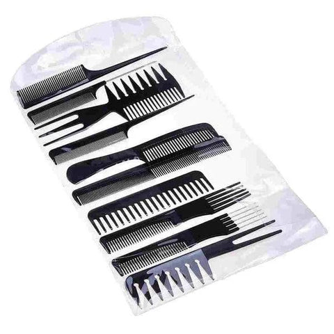10-Piece Hair Styling Comb Set – Barber, Salon & Grooming Kit