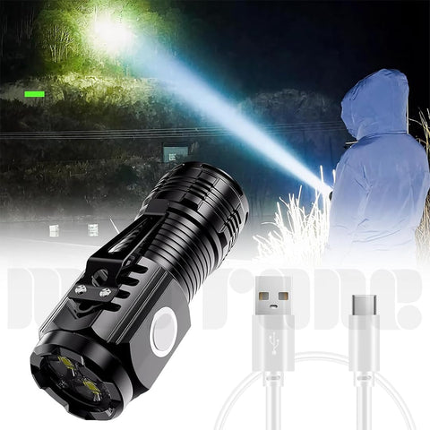 Rechargeable 3-LED Mini Flashlight – Portable Magnetic Torch