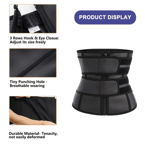 Waist Trainer Slimming Belt Body Shaper – Tummy Control & Waist Trimmer for Men & Women