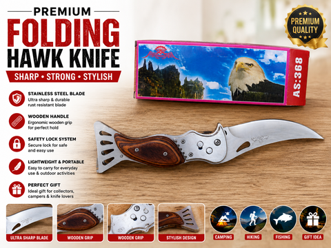 Premium Folding Hawk Knife