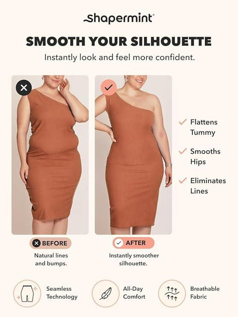 Women's High-Waist Body Shaper | Tummy & Thigh Shapewear