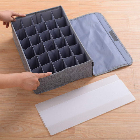 24-Cell Socks & Underwear Organizer | Foldable Storage Box