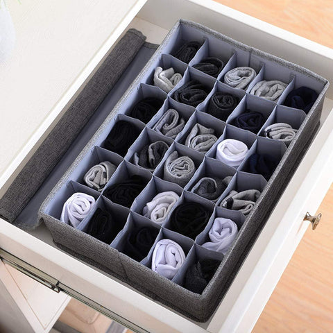 24-Cell Socks & Underwear Organizer | Foldable Storage Box