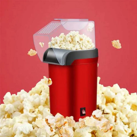Popcorn Maker, Electric Mini Popcorn Machine Oil-Free, Small Fast Popper with Measuring Cup and Removable Cover