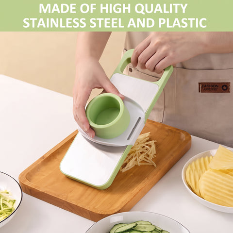5-in-1 Vegetable Cutter, Multifunctional Vegetable Slicer, Grater, Shredder & Peeler