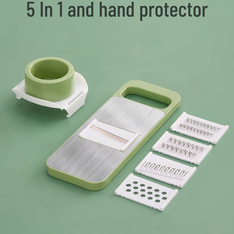 5-in-1 Vegetable Cutter, Multifunctional Vegetable Slicer, Grater, Shredder & Peeler