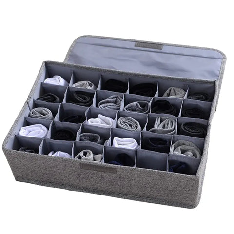 24-Cell Socks & Underwear Organizer | Foldable Storage Box