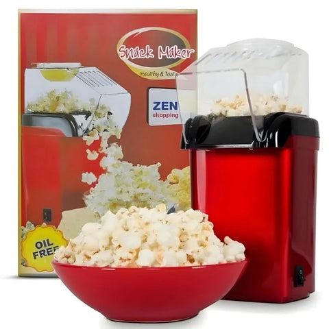 Popcorn Maker, Electric Mini Popcorn Machine Oil-Free, Small Fast Popper with Measuring Cup and Removable Cover