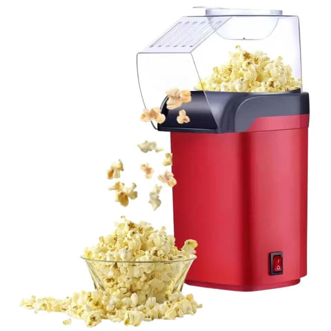 Popcorn Maker, Electric Mini Popcorn Machine Oil-Free, Small Fast Popper with Measuring Cup and Removable Cover