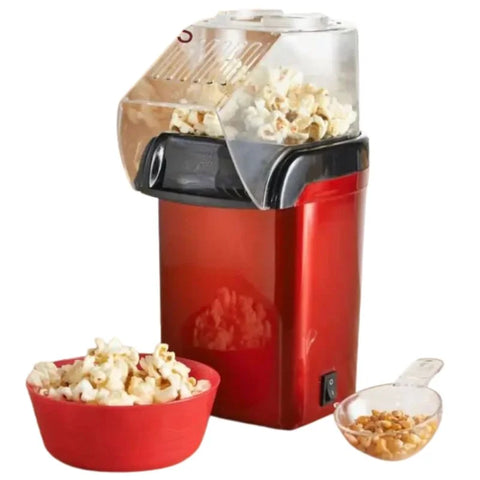 Popcorn Maker, Electric Mini Popcorn Machine Oil-Free, Small Fast Popper with Measuring Cup and Removable Cover